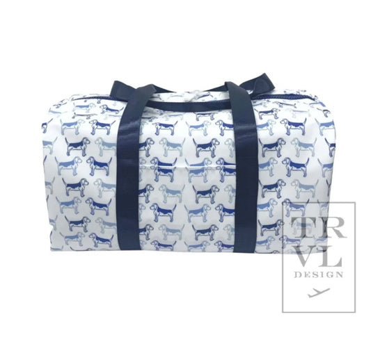 TRVL Weekender Blue Puppy Duffle Bag