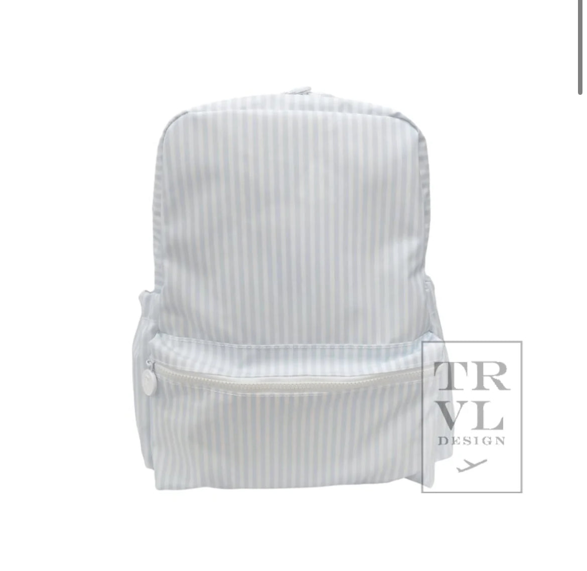 TRVL Blue Striped Backpack