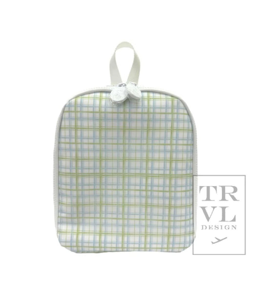 TRVL Green Plaid Lunch Box