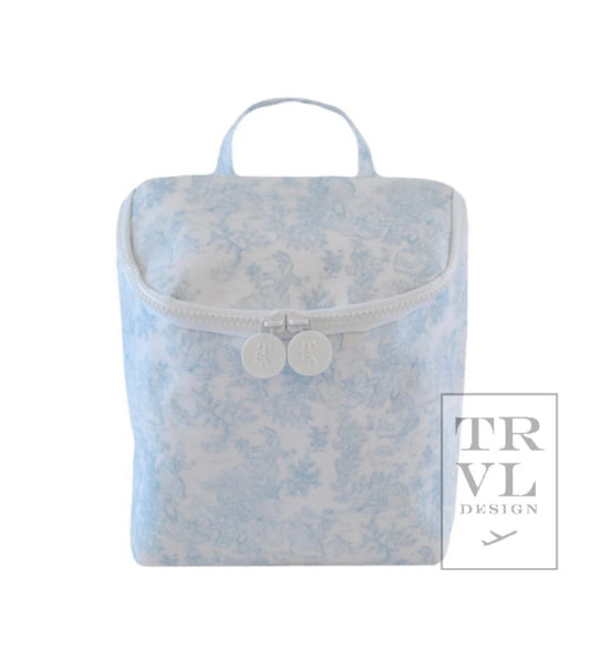 TRVL Blue Bunny Toile Lunch Bag