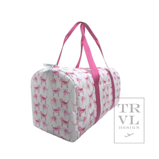 TRVL Weekender Pink Puppy Duffle Bag