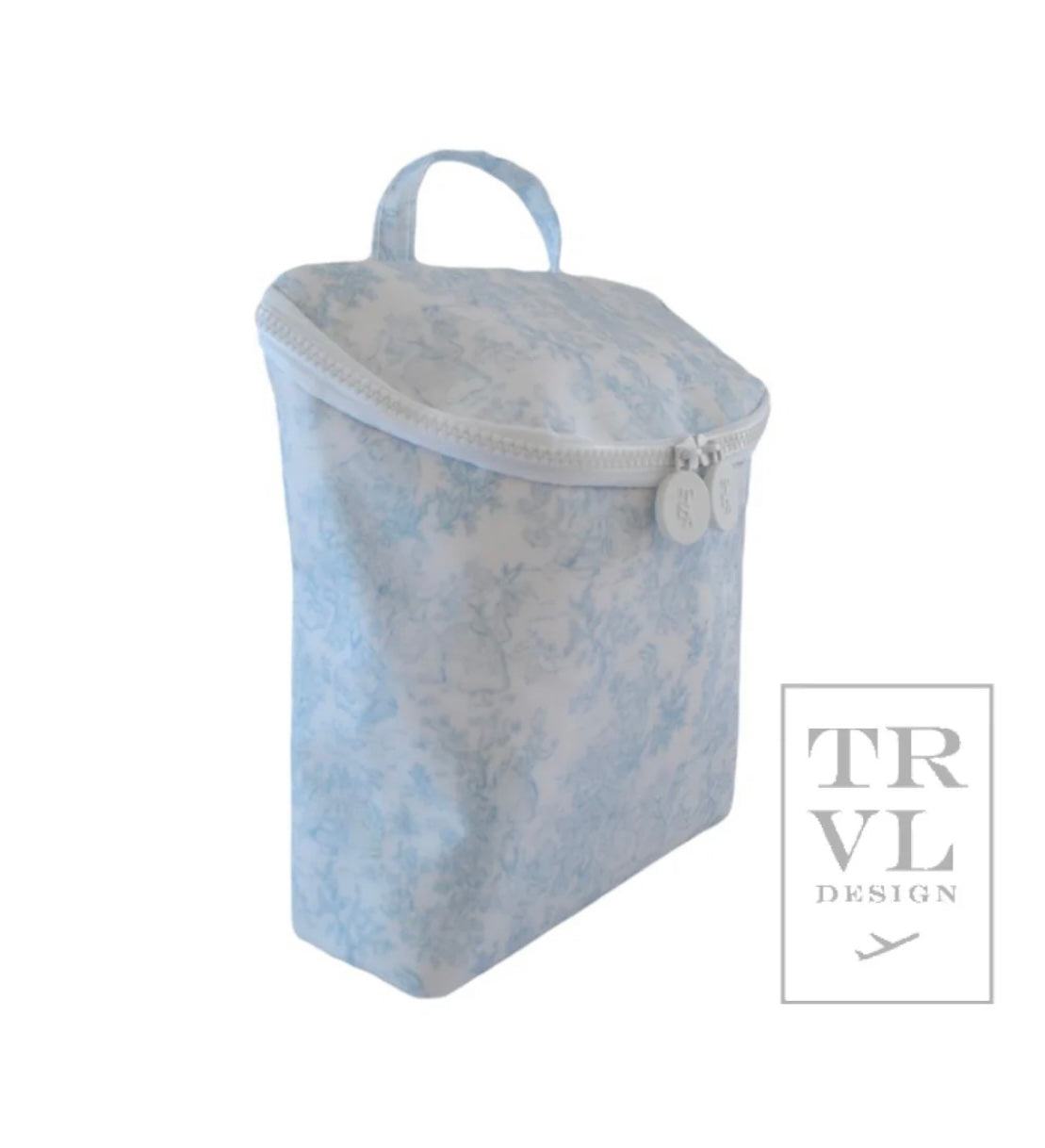 TRVL Blue Bunny Toile Lunch Bag