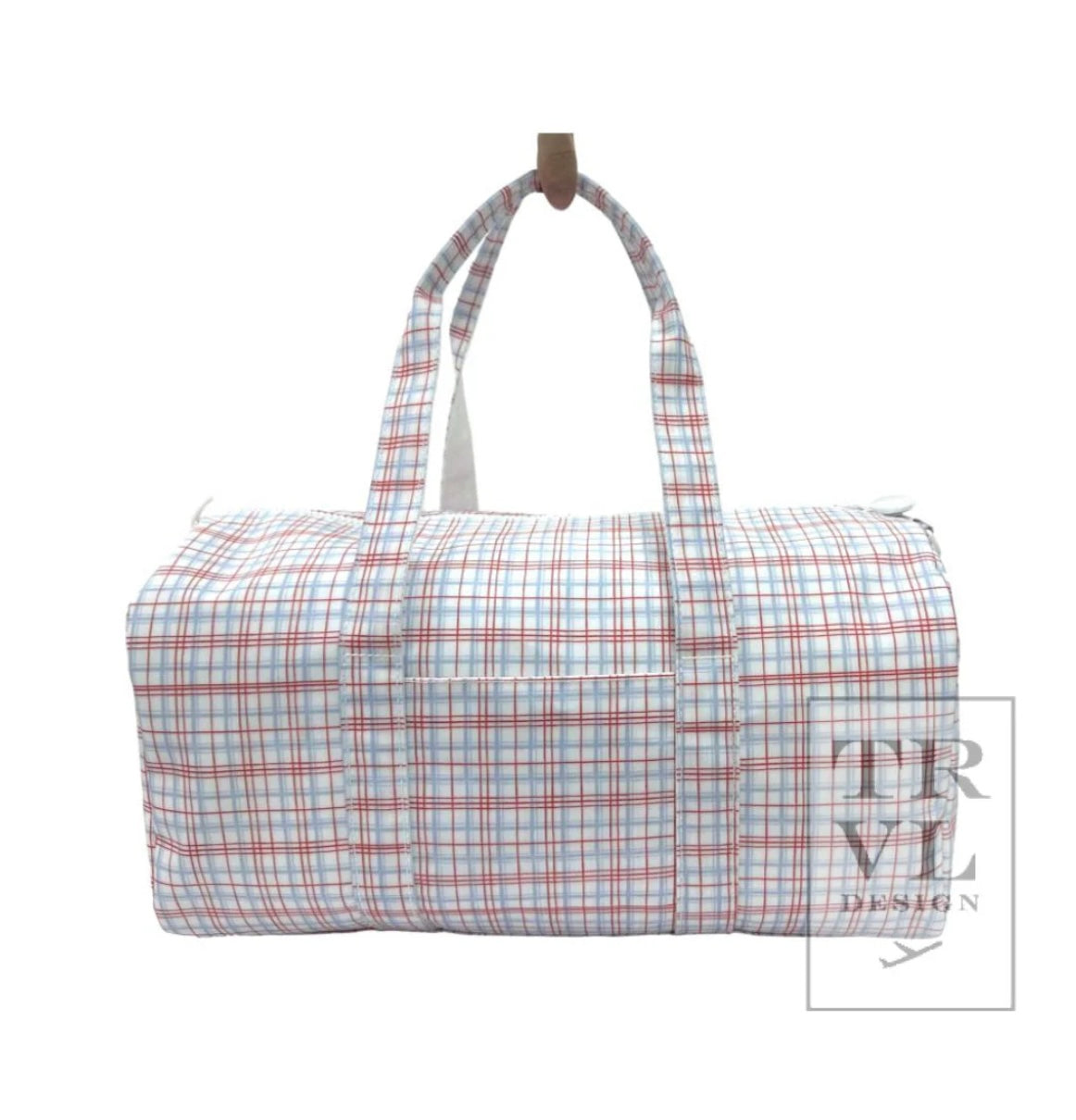 TRVL Weekender Red Plaid Duffle Bag