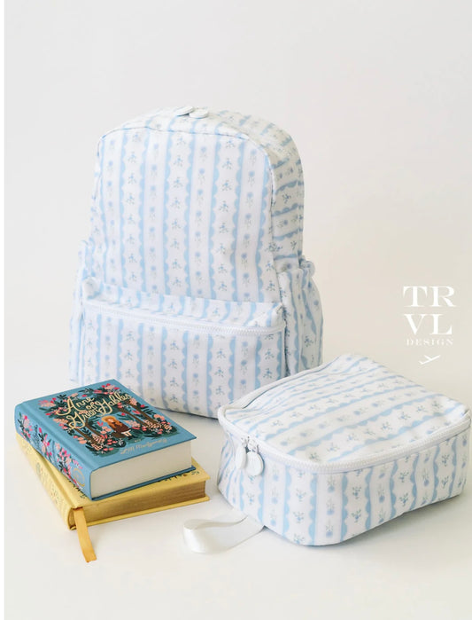 TRVL Blue Ribbon Floral Lunch Box